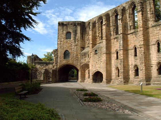 South Wall of the refectory and the gatehouse Dunfermline Abbey